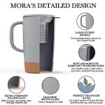 Large Ceramic Tea Mug with Infuser, 18 oz