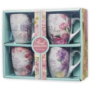 Botanic Floral Bible Verse Mug Set for Women
