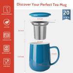Sweese 20oz Porcelain Teacup with Infuser
