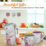 Botanic Floral Bible Verse Mug Set for Women