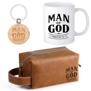 Inspirational Coffee Mug Set for Christian Men