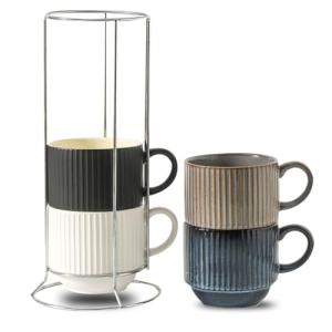Glowworm Stackable Coffee Mugs Set of 4