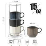 Glowworm Stackable Coffee Mugs Set of 4