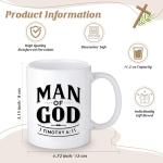 Inspirational Coffee Mug Set for Christian Men