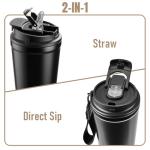 Ratrabas Insulated Travel Coffee Mug with Strap