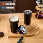 Ratrabas Insulated Travel Coffee Mug with Strap