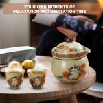 Cute Green Mini Tea Cups - Lucky Cat Design