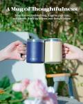 Insulated 12oz Coffee Mug with Two Lids