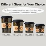 Cormomu Travel Coffee Mug - Ceramic Tumbler, 8.5oz