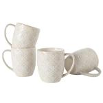 Feenmai Set of 4 Large Ceramic Coffee Mugs