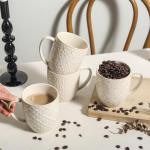 Feenmai Set of 4 Large Ceramic Coffee Mugs