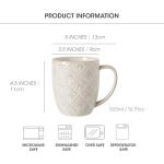 Feenmai Set of 4 Large Ceramic Coffee Mugs