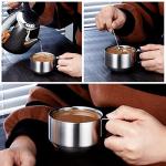 Set of 4 Stackable Stainless Steel Coffee Mugs