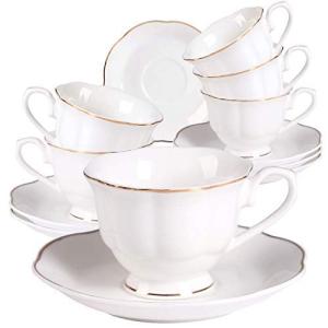 12-Piece Porcelain Espresso Cup and Saucer Set