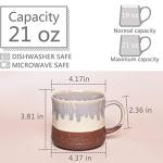 Bosmarlin 21 Oz Large Ceramic Coffee Mug