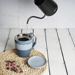 Ceramic Tea Cup with Infuser and Lid, 16 Oz