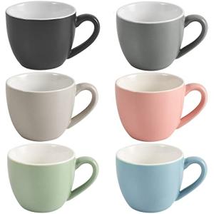 Mini Porcelain Espresso Cups Set of 6