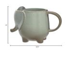 Elephant Ceramic Tea Mug - 15oz Green