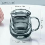 Large Glass Tea Cup with Infuser and Lid