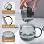 Large Glass Tea Cup with Infuser and Lid