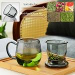 Large Glass Tea Cup with Infuser and Lid