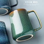 Extra Large Olive Green Coffee Mug with Spoon