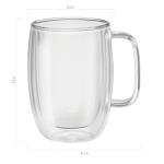 ZWILLING Sorrento Plus 2-pc Double-Wall Glass Latte Mug Set, 15-oz, 450ml