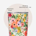 Corkcicle x Rifle Paper Co. Classic Insulated Coffee Mug - Keeps Drinks Cold 9 Hours - Triple-Insulated - Gift for Mom - Great for Mother's Day or Christmas - 16 oz - Garden Party Cream