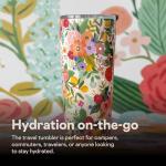 Corkcicle x Rifle Paper Co. Classic Insulated Coffee Mug - Keeps Drinks Cold 9 Hours - Triple-Insulated - Gift for Mom - Great for Mother's Day or Christmas - 16 oz - Garden Party Cream