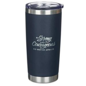 Inspirational Scripture Travel Mug - Strong & Courageous