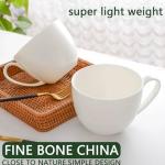 Extra Large White Bone China Mug Set of 2