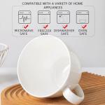 Extra Large White Bone China Mug Set of 2