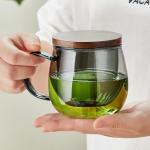 Large Glass Tea Cup with Infuser and Lid