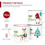 QIKSION Christmas Coffee Mugs Set of 6