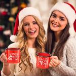 Festive Enamel Mugs - Christmas Coffee Cup Set