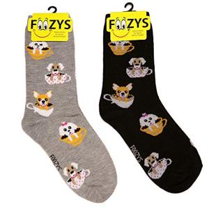 Tea Cup Dogs Women's Crew Socks - 2 Pairs