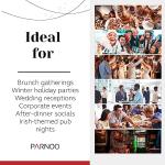 PARNOO Clear Glass Irish Coffee Mugs Set of 4