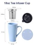Lilac 18oz Ceramic Tea Mug with Infuser
