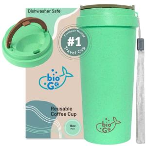 Mint Reusable Travel Mug with Double Wall Insulation