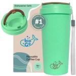 Mint Reusable Travel Mug with Double Wall Insulation