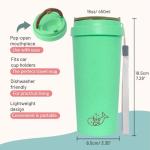 Mint Reusable Travel Mug with Double Wall Insulation