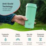 Mint Reusable Travel Mug with Double Wall Insulation