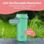 Mint Reusable Travel Mug with Double Wall Insulation