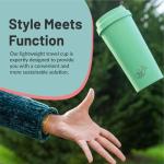 Mint Reusable Travel Mug with Double Wall Insulation