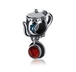 Sterling Silver Tea Kettle Charm for Bracelets