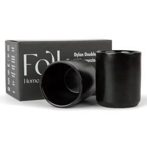 Dylan Double Walled Ceramic Cappuccino Cups Set