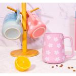 24 oz Purple Ceramic Coffee Mug for Beverages