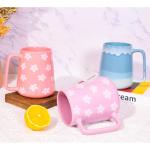 24 oz Purple Ceramic Coffee Mug for Beverages