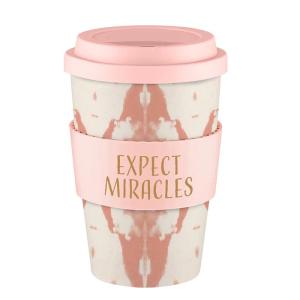 Travel Coffee Mug with Lid, 13 oz, Expect Miracles