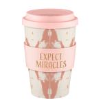 Travel Coffee Mug with Lid, 13 oz, Expect Miracles